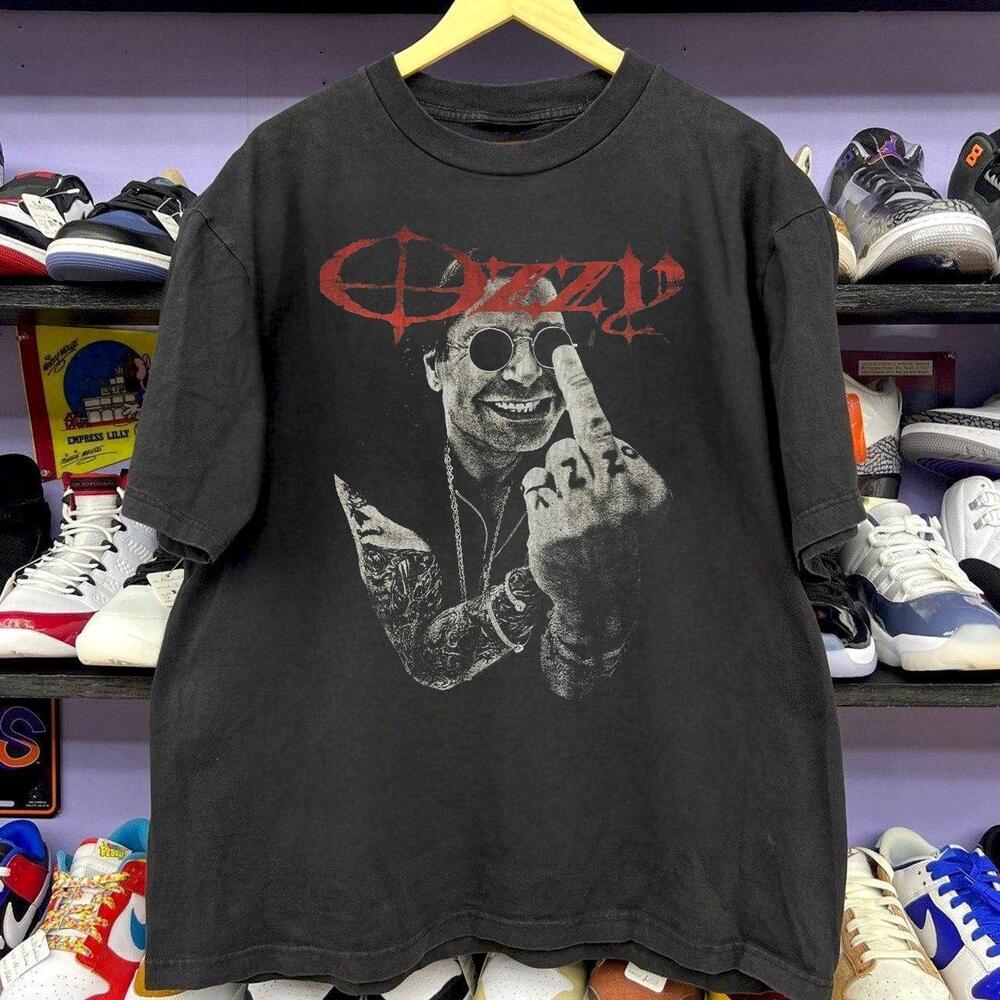 Style Ozzy Osbourne Singer Heavy Metal Tshirt Black Tee Music Large
